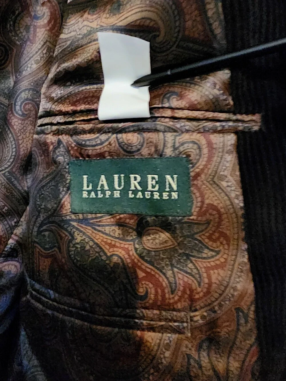 Ralph Lauren Dark Brown Corduroy Two-Button Sport Coat